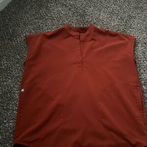 Figs Rafaela Scrub Top- Auburn